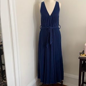 Blue velvet dress